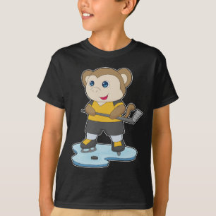 Monkey Ice hockey Ice hockey stick T-shirt