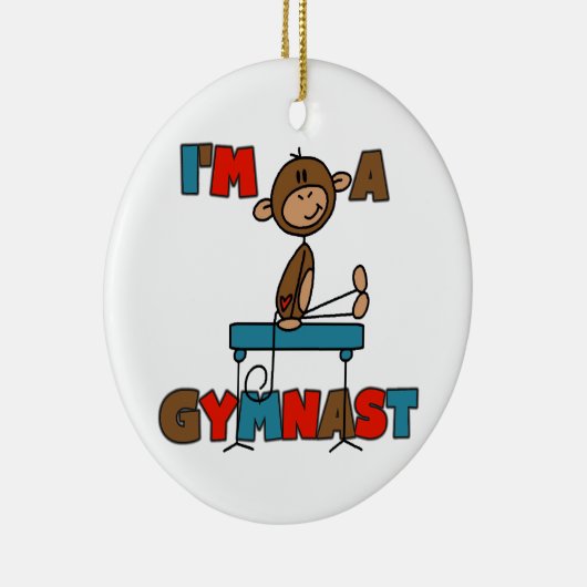 Monkey, ik ben een Gymnast Keramisch Ornament (Rechts)