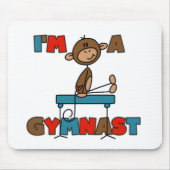 Monkey ik ben een Gymnast T-shirts en Gifts Muismat (Voorkant)