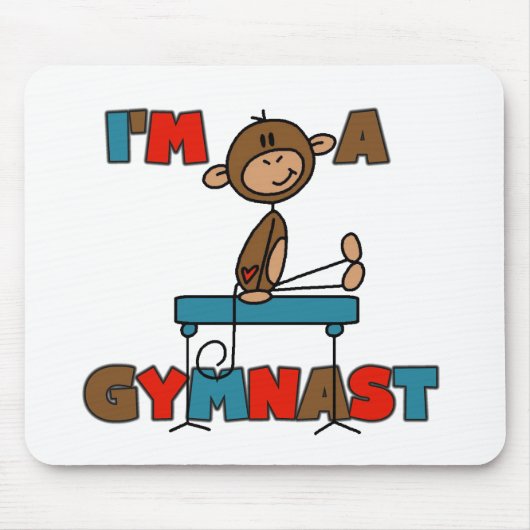 Monkey ik ben een Gymnast T-shirts en Gifts Muismat (Voorkant)