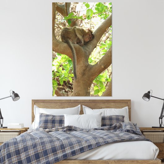 Monkey - Ik ben sober Canvas Afdruk (Insitu (Slaapkamer))