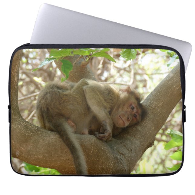 Monkey - Ik ben sober Laptop Sleeve (Voorkant)