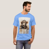 Monkey in bathtub Funny animal art family T-shirt (Voorkant volledig)