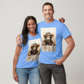 Monkey in bathtub Funny animal art family T-shirt (Unisex)