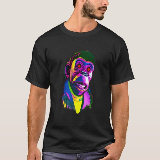 Monkey in colours  2 t-shirt (Voorkant)