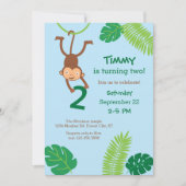 Monkey in het Oerwoud tweede verjaardag Kaart (Voorkant)