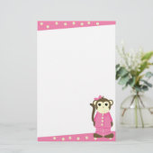 Monkey in Pajamas Briefpapier (Staand voorkant)