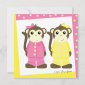 Monkey in Pajamas Kaart (Achterkant)