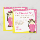 Monkey in Pajamas Kaart (Voorkant / Achterkant)