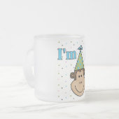 Monkey in Party Pet 1e Verjaardag Tshirts Matglas Koffiemok (Voorkant links)
