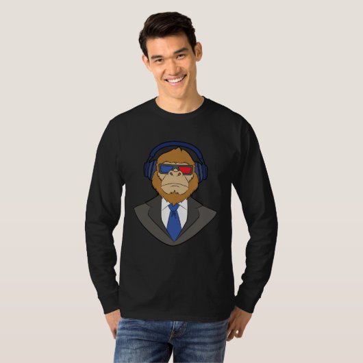 monkey in suit t-shirt (Voorkant volledig)