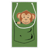 Monkey in zak klein cadeauzakje (Achterkant)