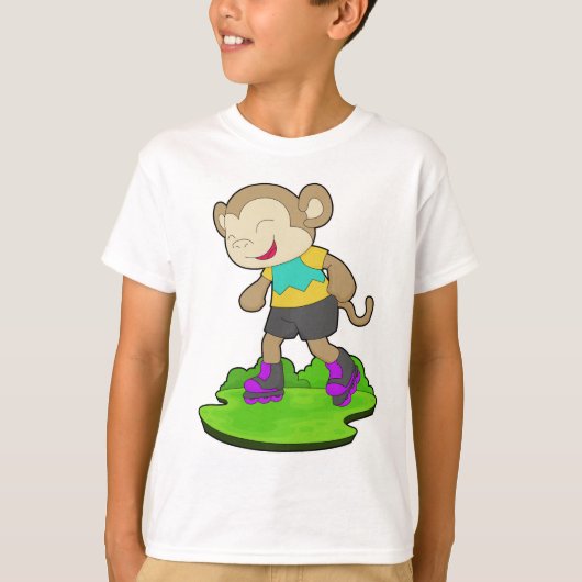 Monkey Inline skating Inline skates Sports T-shirt (Voorkant)