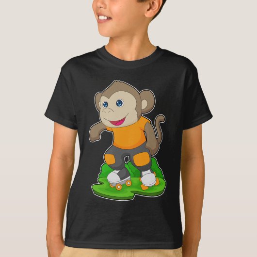 Monkey Inline skating Roller schaatsen T-shirt (Voorkant)