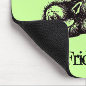 Monkey, is het al vrijdag? grappige mousepad muismat (Hoek)