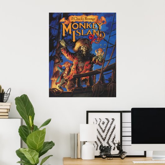 Monkey Island 2 LeChucks Revenge Poster (Thuiskantoor)
