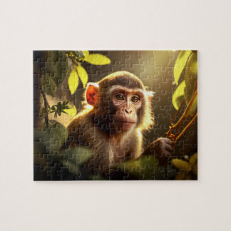 Monkey Jigzaag Puzzle - Oerwoud Legpuzzel