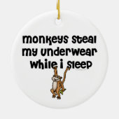 Monkey Joke Keramisch Ornament (Achterkant)