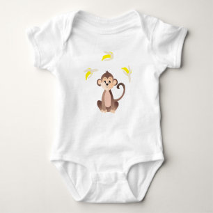 Monkey Juggling Bananas Oerwoud Romper