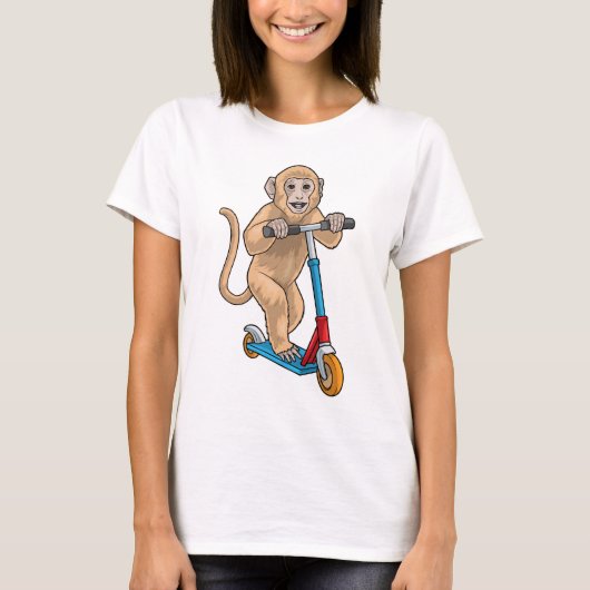 Monkey Kick Scooter T-shirt (Voorkant)