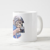 Monkey Kind Drink Cute Funny Meme Grote Koffiekop (Voorkant rechts)