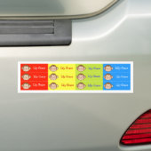 Monkey Kinder - Gepersonaliseerde naam Waterbesten Bumpersticker (Op auto)
