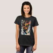 Monkey King Comic Vrouwen Zwart T-shirt (Voorkant volledig)