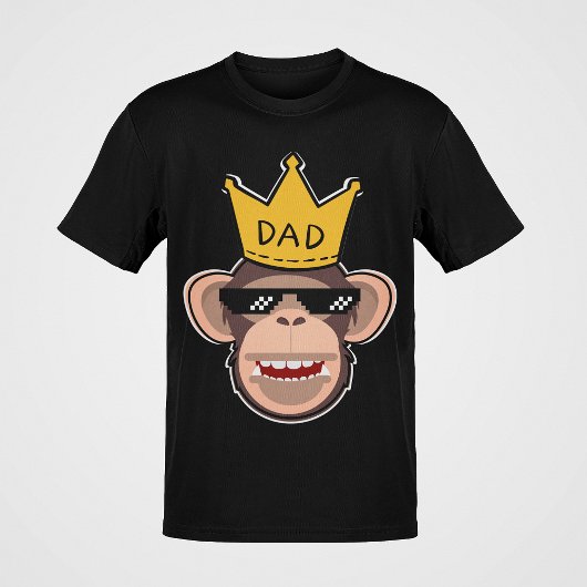Monkey King Dad Het dragen van een zonnebril Manne T-shirt