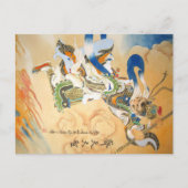 Monkey King Sun WuKong Chinese art briefkaart (Voorkant)