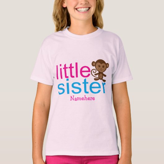 Monkey Kleine Zuster KidsT-Shirt T-shirt (Voorkant)