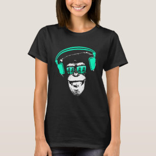 Monkey koeleraar aap DJ hoofdtelefoon Ideaal voor  T-shirt