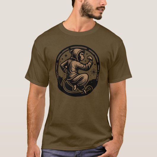 Monkey Kungfu T-shirt Ancient Monkey Kungfu (Voorkant)