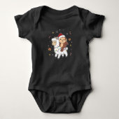 Monkey Lama Kerstsneeuwwinterdieren Romper (Voorkant)