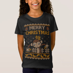 Monkey Lelijke Kerst Oerwoud Gorilla Bananen T-shirt