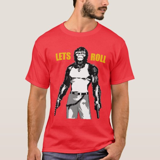MONKEY LETS ROLL T-SHIRT (Voorkant)