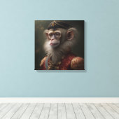 Monkey-lint Canvas Afdruk (Insitu (Houten vloer))