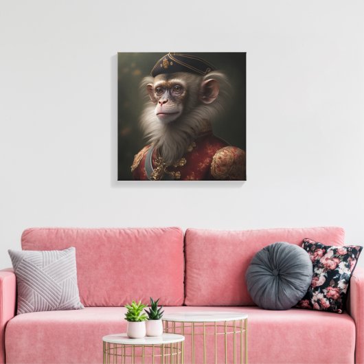 Monkey-lint Canvas Afdruk (Insitu (Woonkamer))