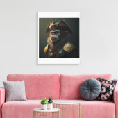 Monkey-lint Canvas Afdruk (Insitu (Woonkamer))
