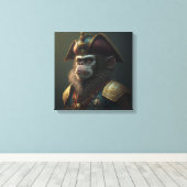 Monkey-lint Canvas Afdruk (Insitu (Houten vloer))