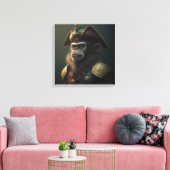 Monkey-lint Canvas Afdruk (Insitu (Woonkamer))