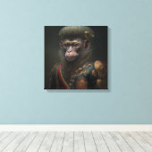 Monkey-lint Canvas Afdruk (Insitu (Houten vloer))