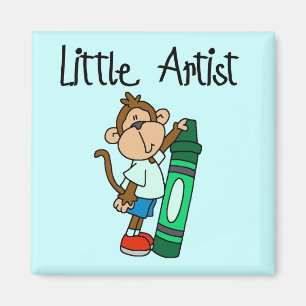 Monkey Little Artist Tshirts and Gifts Magneet