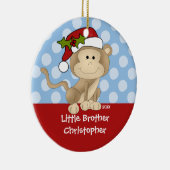 Monkey Little Brother kerstversiering Keramisch Ornament (Rechts)