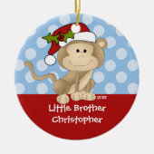 Monkey Little Brother kerstversiering Keramisch Ornament (Voorkant)