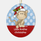 Monkey Little Brother kerstversiering Keramisch Ornament (Links)