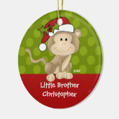 Monkey Little Brother kerstversiering Keramisch Ornament (Links)