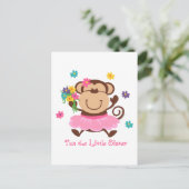 Monkey Little Sister Briefkaart (Staand voorkant)