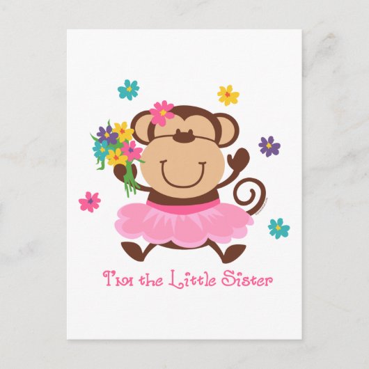 Monkey Little Sister Briefkaart (Voorkant)