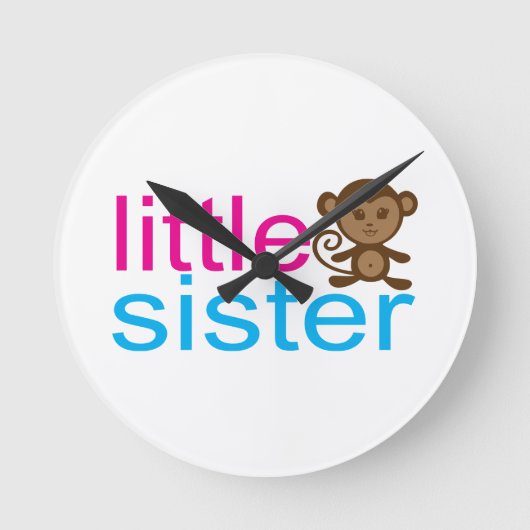 Monkey Little Sister Ronde Klok (Voorkant)