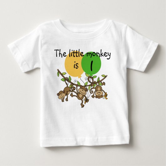 Monkey Little Swinge Birthday T-shirt (Voorkant)